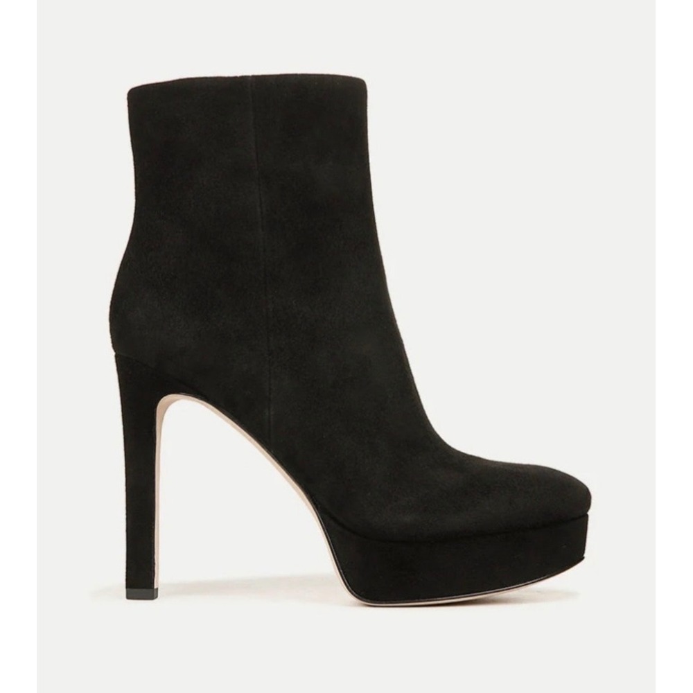 New! Veronica Beard Dali Platform Bootie Black Suede Sz 8.5 $550